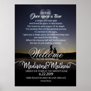 Poster Panneau de réception mariage