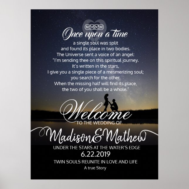 Poster Panneau de réception mariage (Devant)