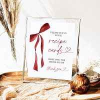 Panneau de recettes pour mariées de la Bow de Bour