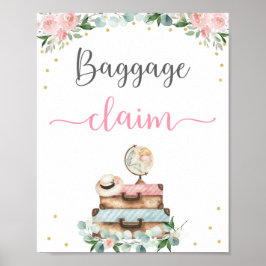 Poster Panneau de Récupération des Bagages de Mariage Flo