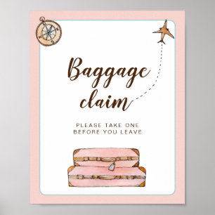 Poster Panneau de retrait des bagages Thème Voyage enterr