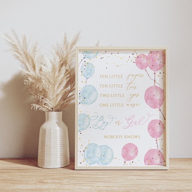 Poster Panneau de révélation de sexe féminin ou garçon de (Créateur téléchargé)