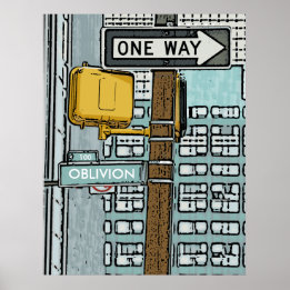 Poster Panneau de rue