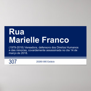 Poster Panneau de rue - Marielle Franco