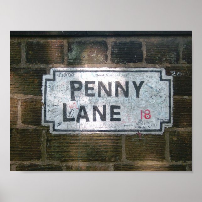 Poster Panneau de rue Penny Lane (Devant)