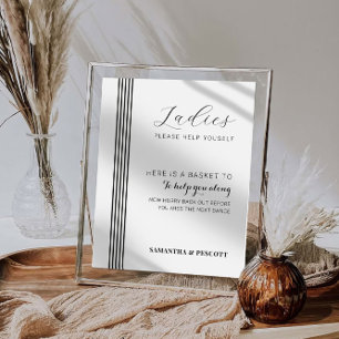 Poster Panneau de salle de bain mariage minimale