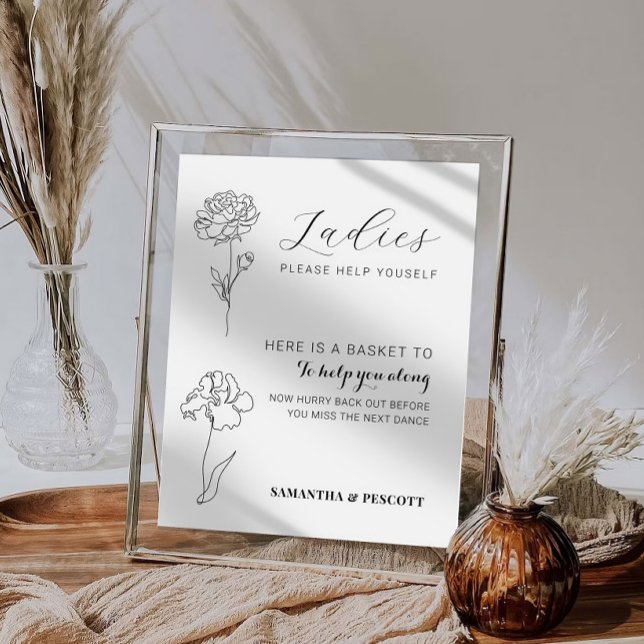 Poster Panneau de salle de bain mariage moderne (Créateur téléchargé)