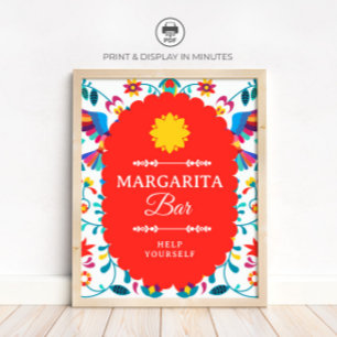 Poster Panneau de Salle de Margarita Mexicaine Fiesta pou