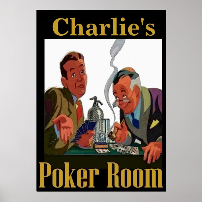 Poster Panneau de salle de poker personnalisée (Devant)