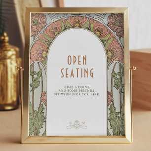 Poster Panneau de siège ouvert Art nouveau Vintage par Mu