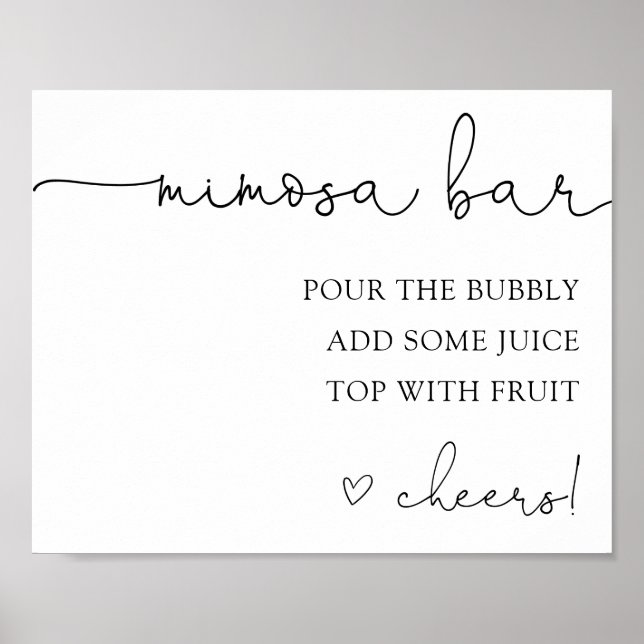 Poster Panneau de signalétique de boisson au bar Mimosa à (Devant)