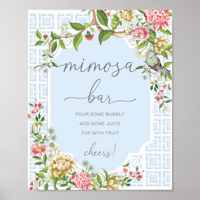 Poster Panneau de signalisation de bar à mimosa Baby Show (Devant)