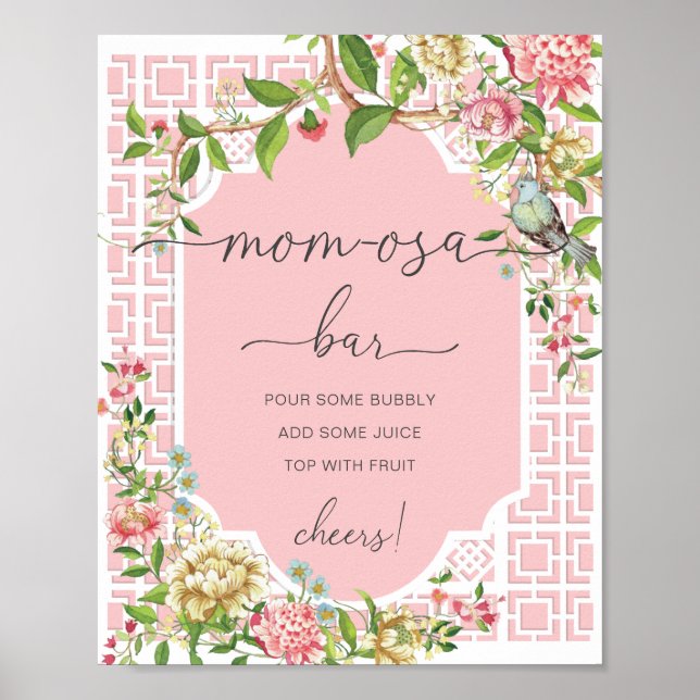 Poster Panneau de signalisation de bar Mom-osa pour bébé  (Devant)