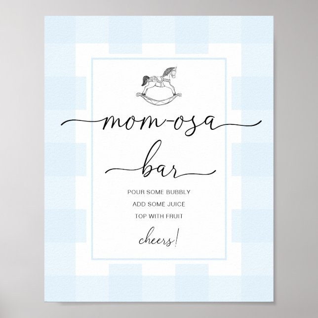 Poster Panneau de signalisation du bar Mom-osa Blue Gingh (Devant)