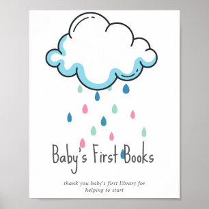 Poster Panneau de signalisation pour la fête de bébé fill