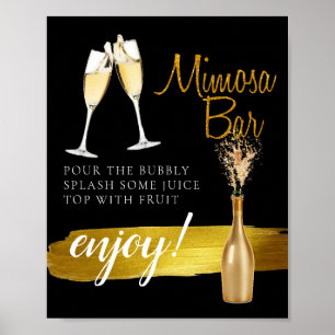 Poster Panneau de signalisation pour un bar à Mimosa lors