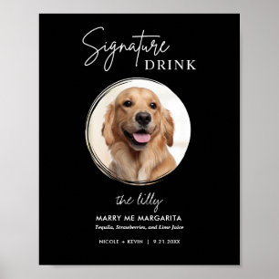 Poster Panneau de signature Mariage de chien imprimable B