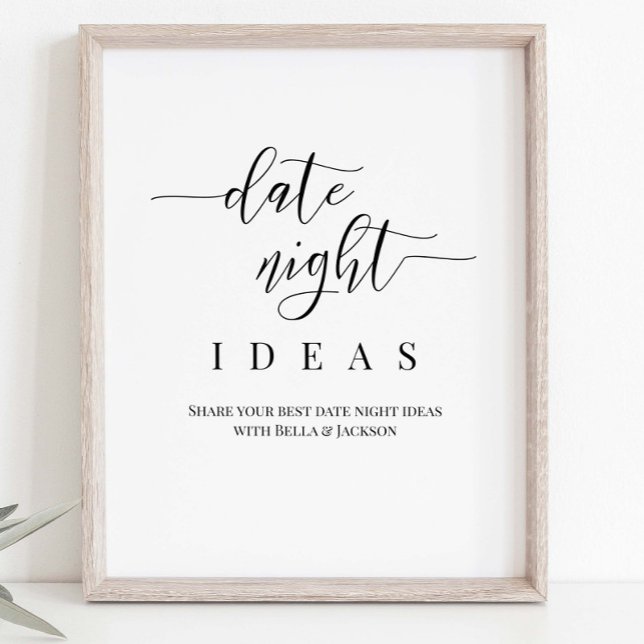 Poster Panneau de soirée de date de mariage personnalisé (Créateur téléchargé)