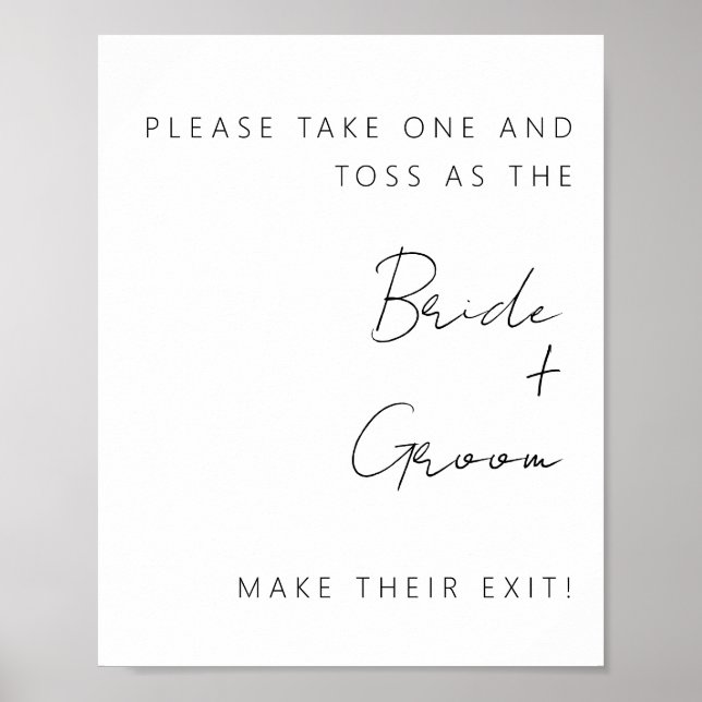 Poster Panneau de sortie Confetti minimaliste (Devant)