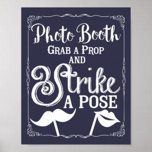 Poster Panneau de stand photo élégant pour mariage