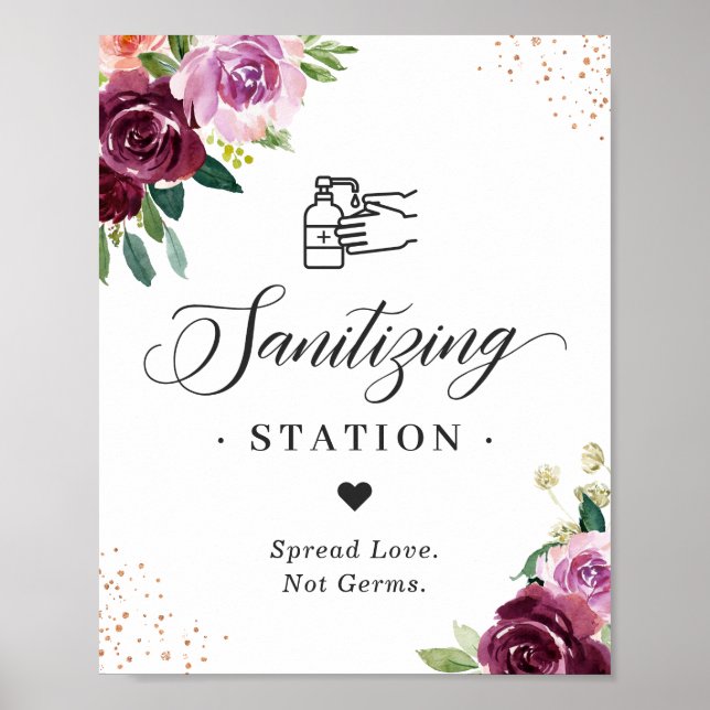 Poster Panneau de station d'assainissement Lilac Plum vio (Devant)