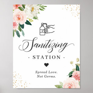 Poster Panneau de station d'assainissement Mariage bleu r
