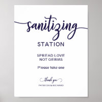 Panneau de station de désinfection Répandez l'amou