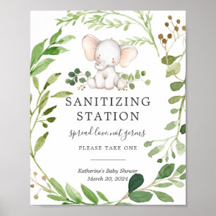 Poster Panneau de station de nettoyage des Baby showers é