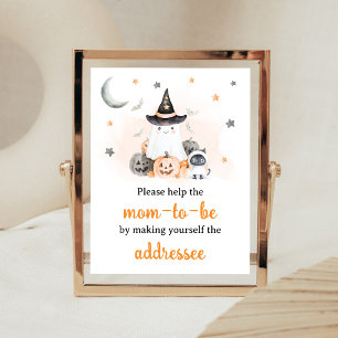 Poster Panneau de station d'enveloppe Halloween Little Bo
