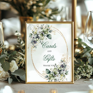 Poster Panneau de table Cartes et Cadeaux de botanique à 