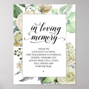 Poster Panneau de table commémoratif de mariage classique