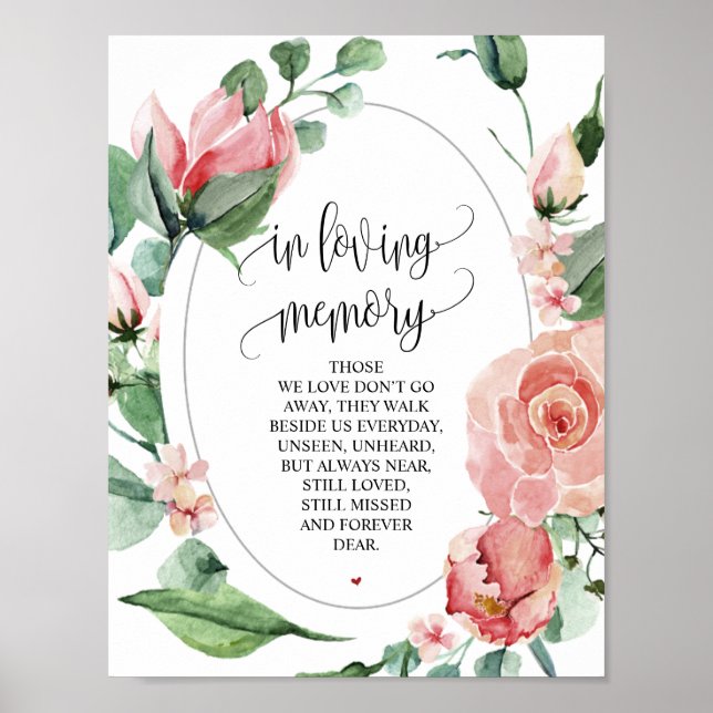 Poster Panneau de table commémoratif de mariage de printe (Devant)