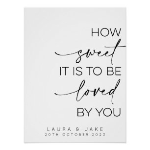 Poster Panneau de table de dessert - Comme il est doux à