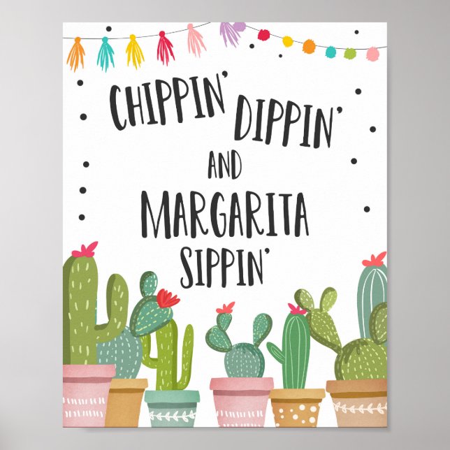 Poster Panneau de table de fête Chippin Dippin Margarita  (Devant)