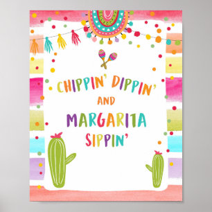 Poster Panneau de table de fête pour boire des margaritas