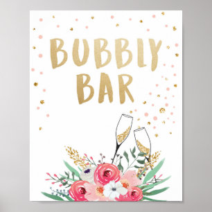 Poster Panneau de table de mariage floral pour Brunch et