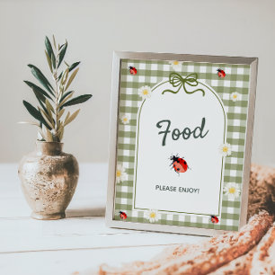 Poster Panneau de table de nourriture pour bébé Love Bug