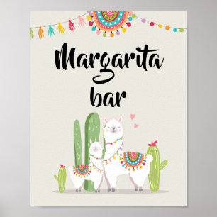 Poster Panneau de table pour fête de Margarita Bar Baby S