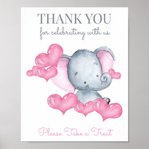 Poster Panneau de table pour la fête de naissance de bébé