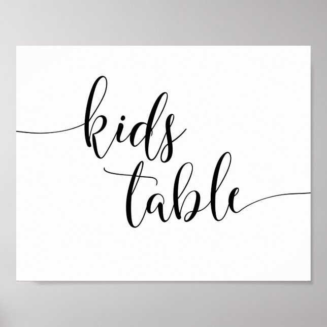 Poster Panneau de table Rustique Réception Mariage Enfant (Devant)