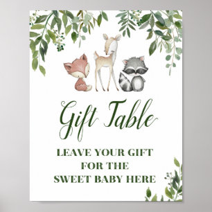 Poster Panneau de table verte en bois - Panneau de table