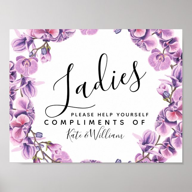 Poster panneau de toilettes pour dames - corbeille d'arti (Devant)