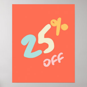 Poster Panneau de vente de boutique, Signalisation de mag