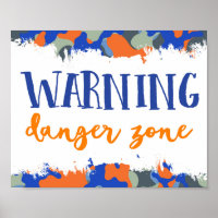 Panneau de zone de danger d'avertissement | Dart G