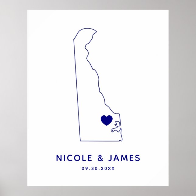 Poster Panneau Delaware, Mariage ou accueil (Devant)