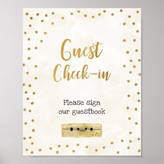 Poster Panneau d'enregistrement des invités pour la Baby  (Devant)