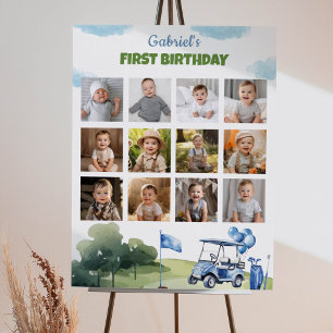 Poster Panneau d'étape photo d'anniversaire pour garçon d