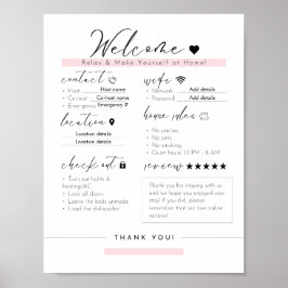 Poster Panneau d'information essentiel de Airbnb - Règles