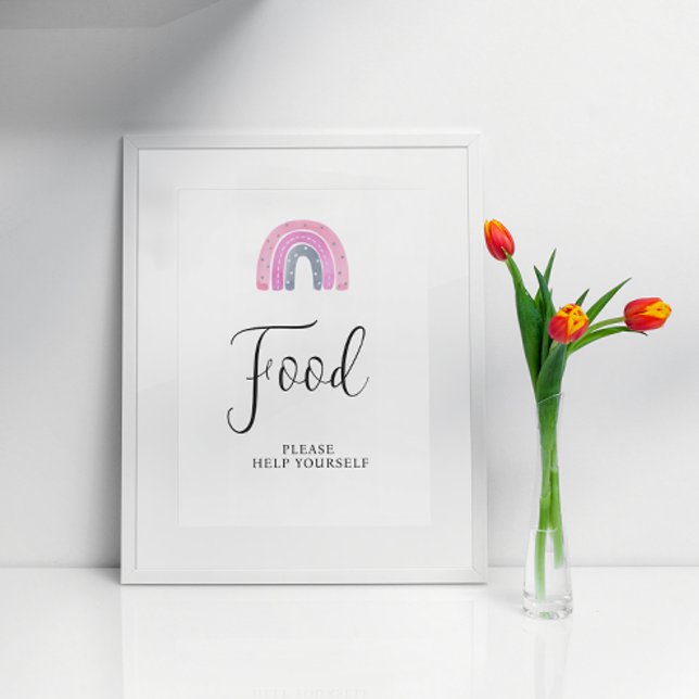 Poster Panneau du Baby shower alimentaire Rainbow Baby Gi (Créateur téléchargé)