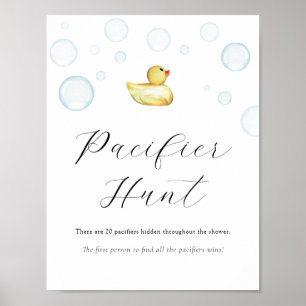 Poster Panneau du Baby shower de chasse de canard en caou